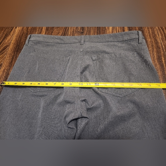 Banana Republic 5 Pocket Straight Leg Heather Grey Trousers Pants Sz 12 - Picture 8 of 9